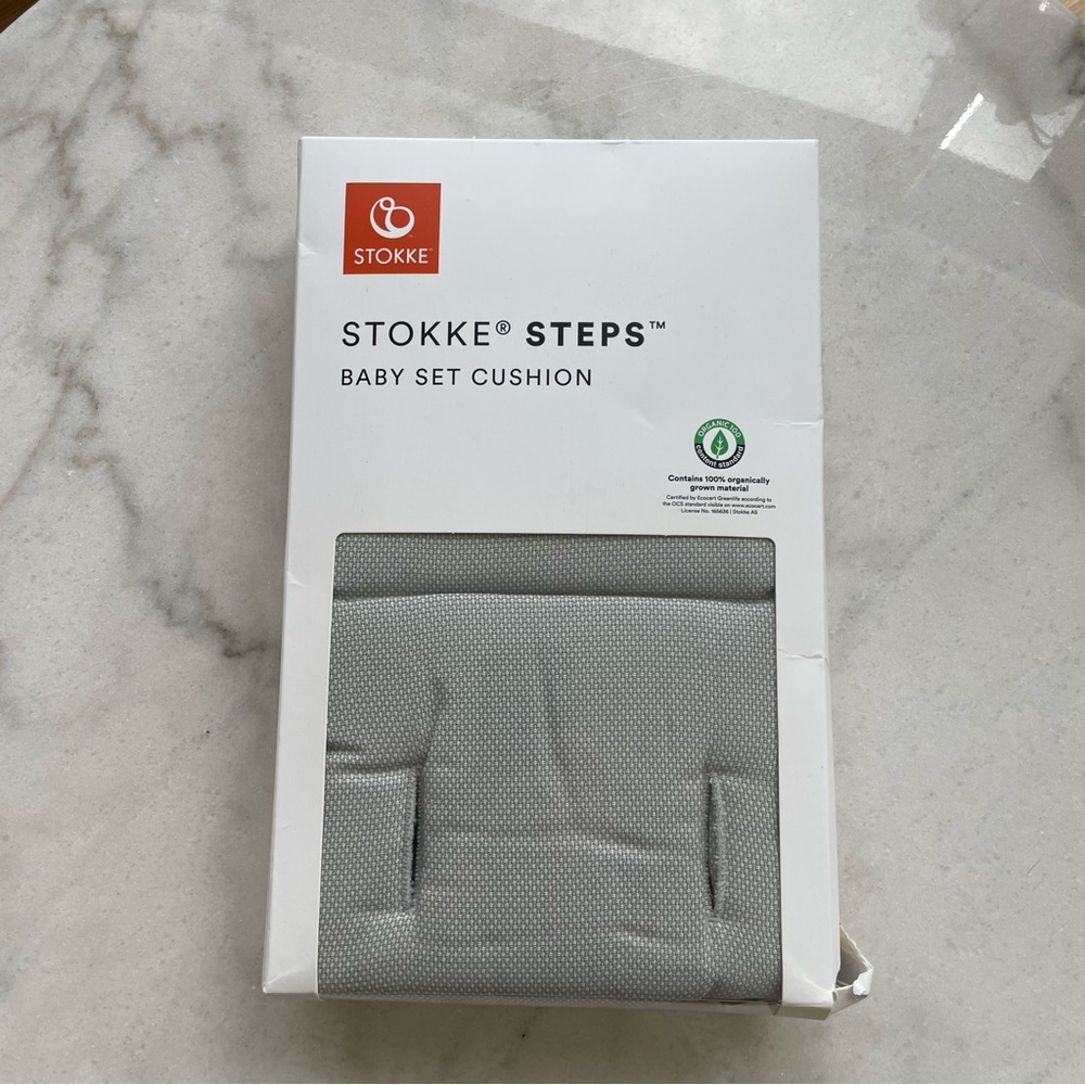 Stokke Steps High Chair Baby Set Cushion Timeless Grey Washable NEW